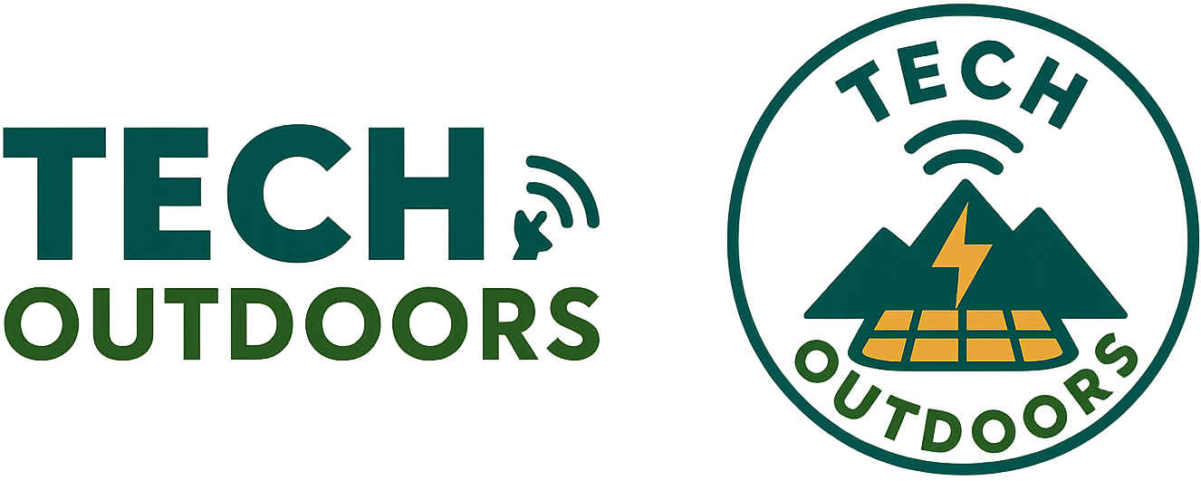 Tech Outdoors adventure badge logo